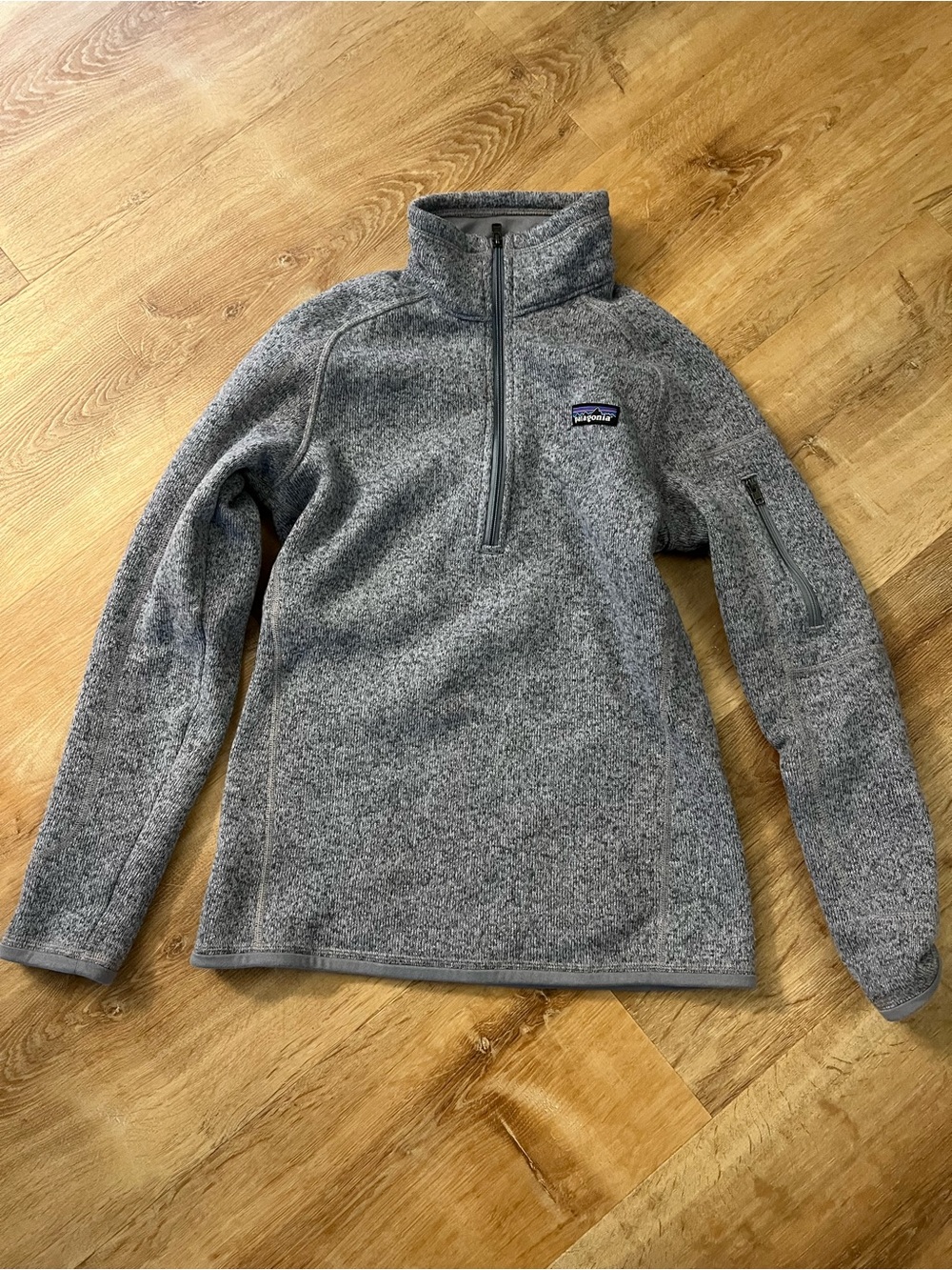 Patagonia Heather Gray Sherpa Lined Fleece Jacket